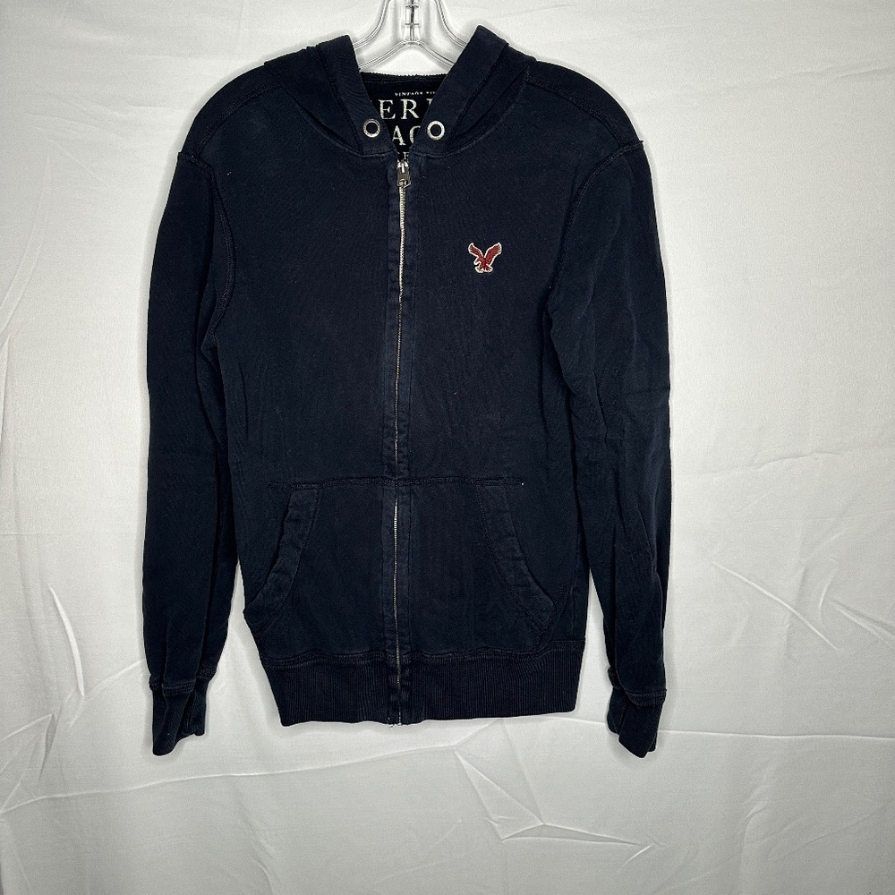 American Eagle Navy Zip Up Hoodie